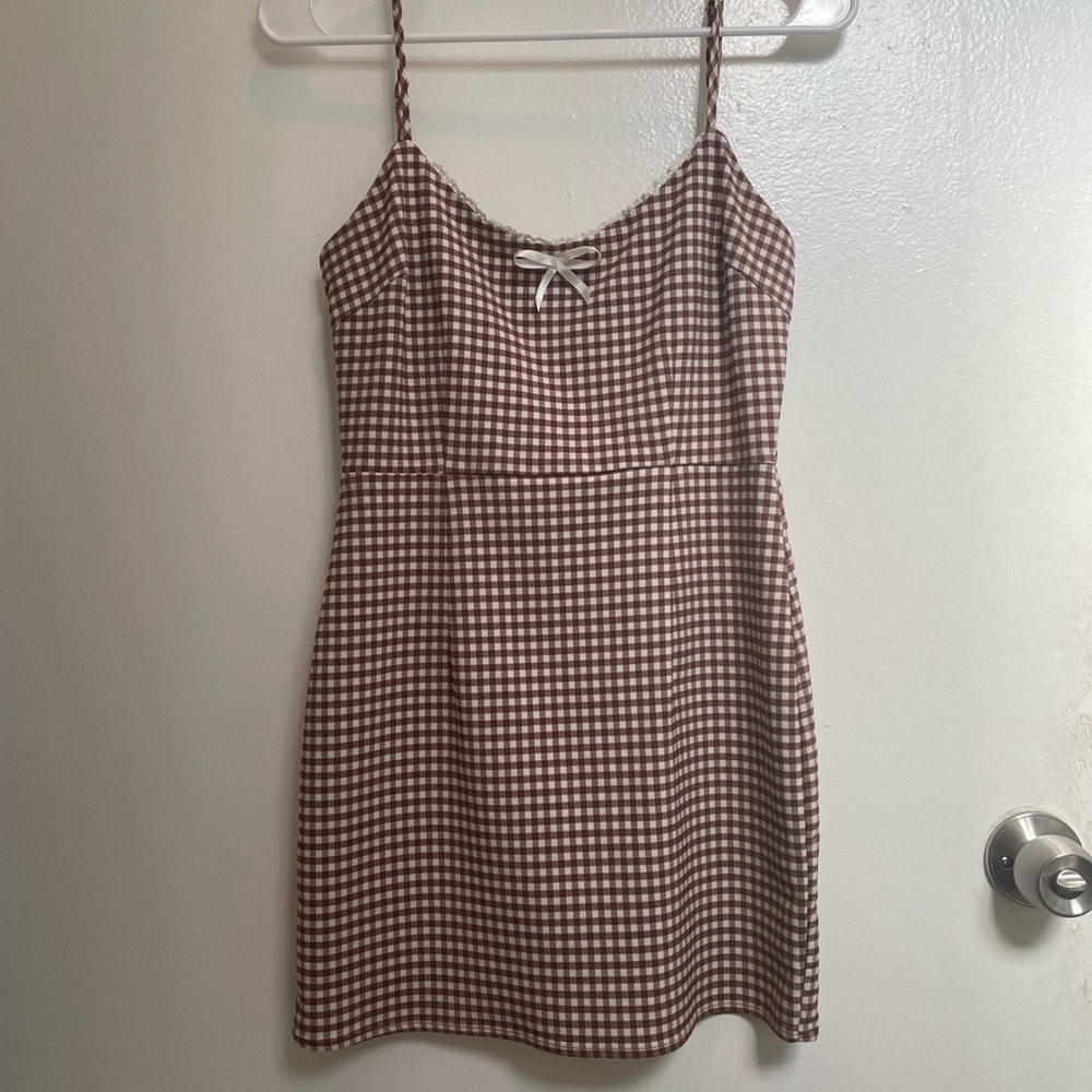 UO Gingham Mini Dress